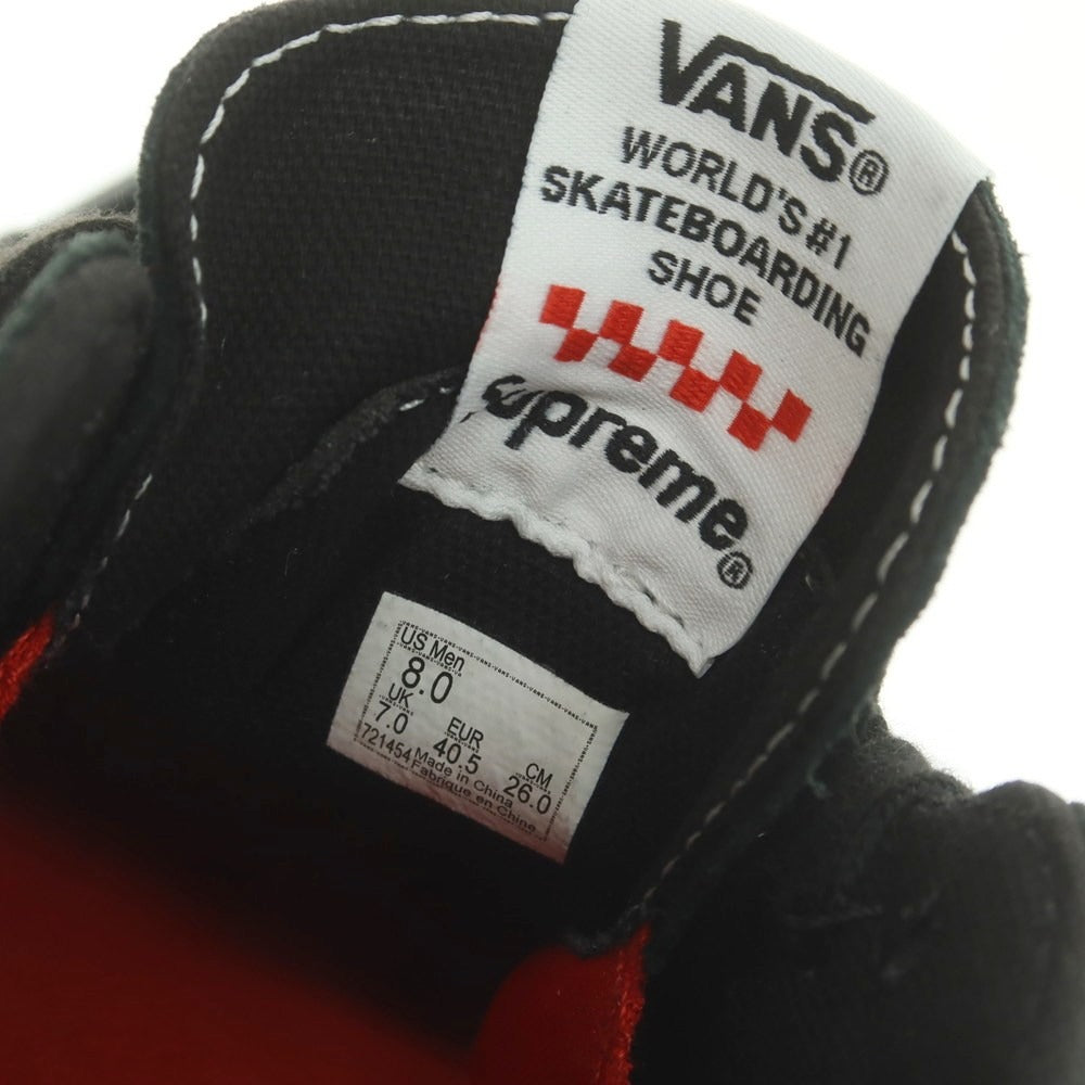 【中古】【未使用】シュプリーム Supreme × Nate Lowman VANS 2025年春夏 Skate Grosso Mid スニーカー ブラック【 26 】【 状態ランクS 】【 メンズ 】