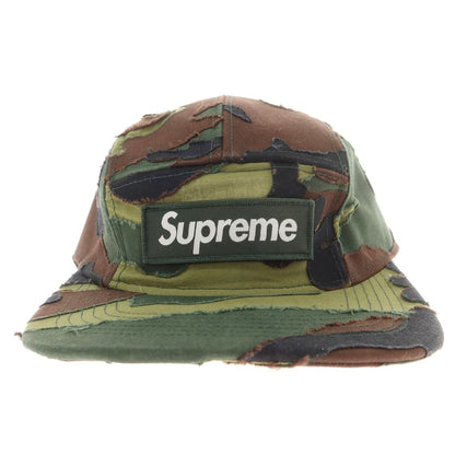【中古】シュプリーム Supreme 2025年春夏 Layered Camo Camp Cap カモフラ キャンプキャップ グリーンxブラウン【 ONE SIZE(58cm) 】【 状態ランクA 】【 メンズ 】