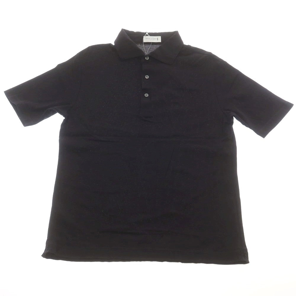 【中古】マッキントッシュ ロンドン MACKINTOSH LONDON コットン 半袖ポロシャツ ブラック【サイズL】【 状態ランクC 】【 メンズ 】 [EPD]