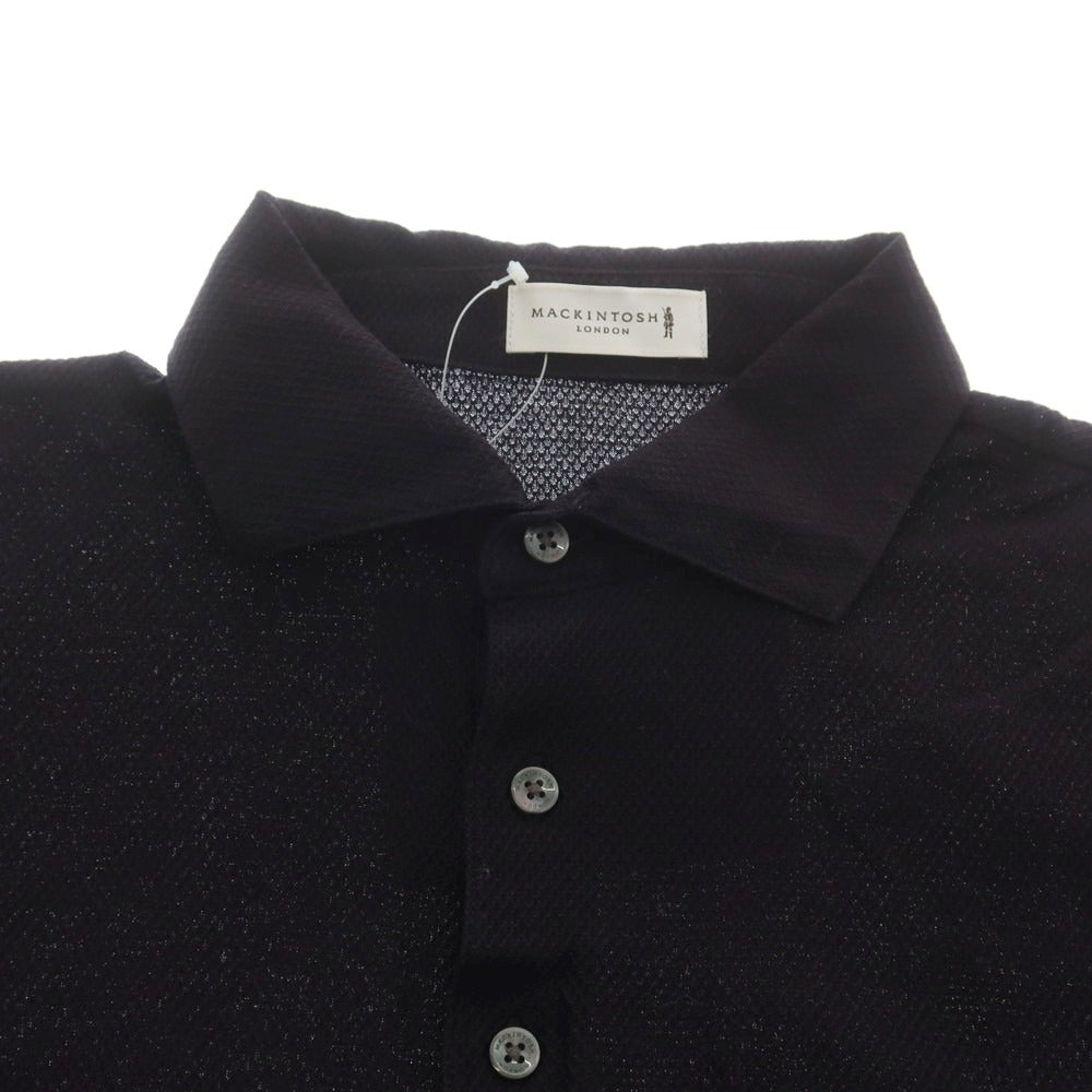 【中古】マッキントッシュ ロンドン MACKINTOSH LONDON コットン 半袖ポロシャツ ブラック【サイズL】【 状態ランクC 】【 メンズ 】 [EPD]