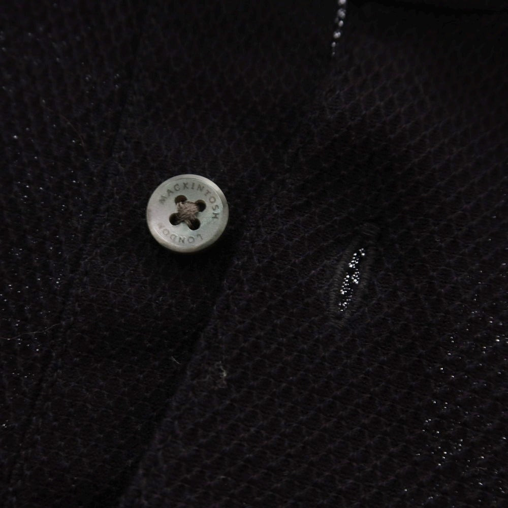 【中古】マッキントッシュ ロンドン MACKINTOSH LONDON コットン 半袖ポロシャツ ブラック【サイズL】【 状態ランクC 】【 メンズ 】 [EPD]