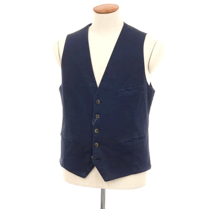 【中古】ハケットロンドン HACKETT LONDON ストレッチ コットン カジュアル系ジレ ベスト ネイビー【サイズ40L】【 状態ランクC 】【 メンズ 】
