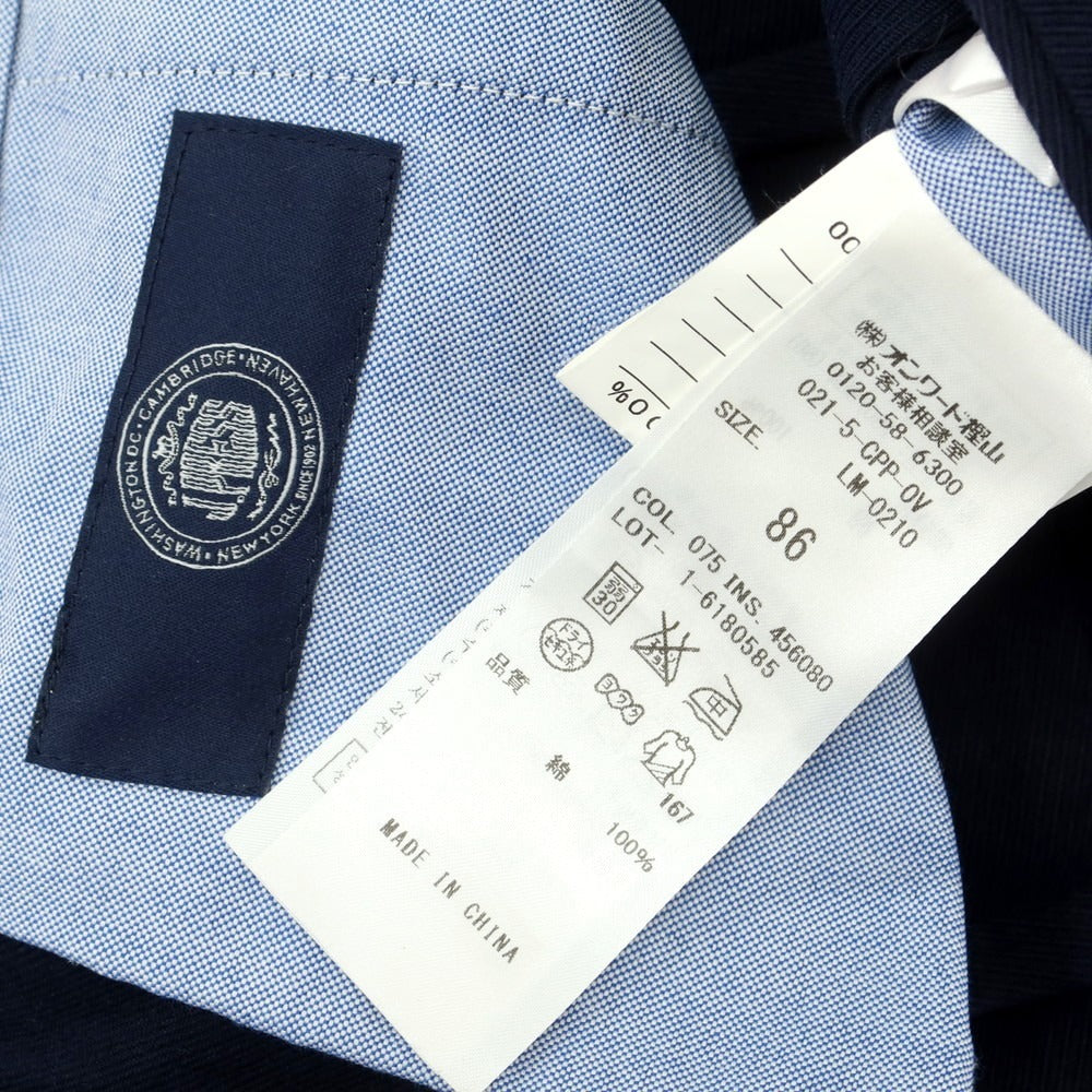 【中古】ジェイプレス J.PRESS コットン カジュアルスラックスパンツ ネイビー【 86 】【 状態ランクC 】【 メンズ 】