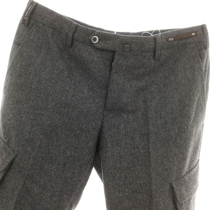 【中古】ピーティーゼロウーノ PT01 ウール カーゴスラックスパンツ ダークグレー【 48 】【 状態ランクB 】【 メンズ 】