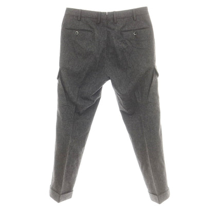 【中古】ピーティーゼロウーノ PT01 ウール カーゴスラックスパンツ ダークグレー【 48 】【 状態ランクB 】【 メンズ 】