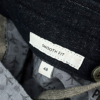 【中古】ピーティートリノ PT TORINO コットンポリエステル カジュアルスラックスパンツ ネイビー【 48 】【 状態ランクC 】【 メンズ 】