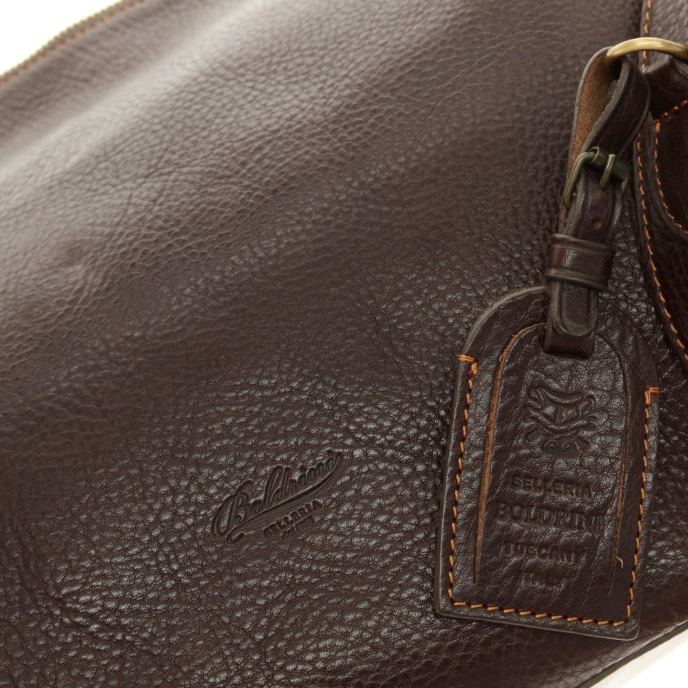 【新品】ボルドリーニ セレリア BOLDRINI SELLERIA 1151 シュリンクレザー ショルダーバッグ ダークブラウン【 状態ランクN 】【 メンズ 】