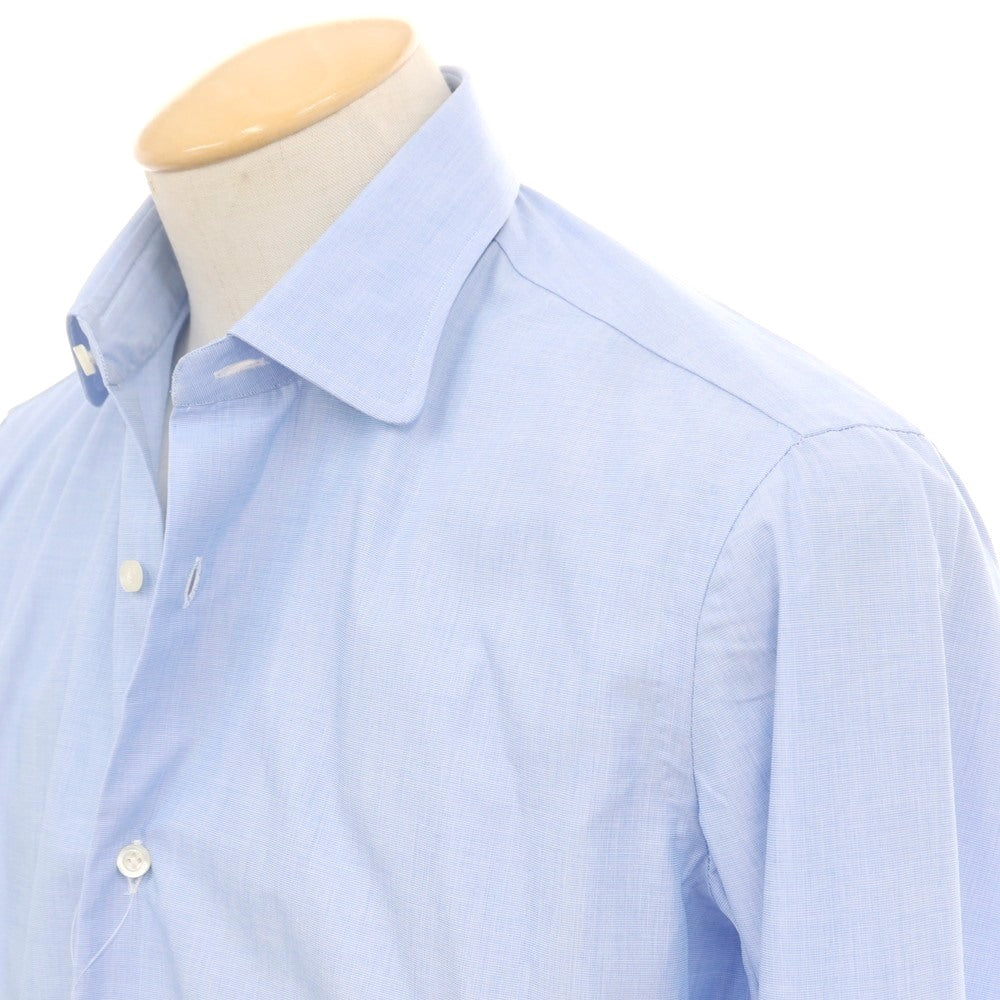 【新品】チリエッロ CIRIELLO コットン ラウンドカラー ドレスシャツ ライトブルー【 37 】【 状態ランクN 】【 メンズ 】