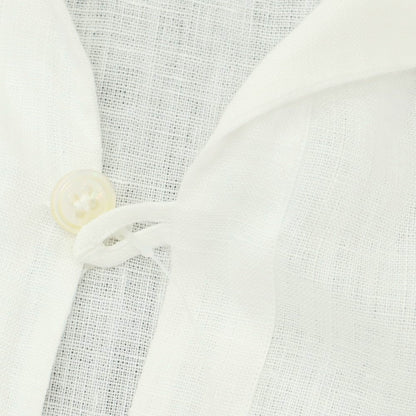 【新品】チリエッロ CIRIELLO リネン 七分袖 カプリシャツ ホワイト【 42 】【 状態ランクN 】【 メンズ 】