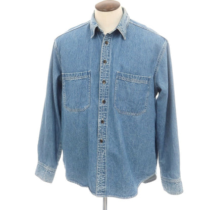 【中古】セブン バイ セブン SEVEN BY SEVEN コットン系 デニム レギュラーカラー カジュアルシャツ ブルー【 L位 】【 状態ランクC 】【 メンズ 】