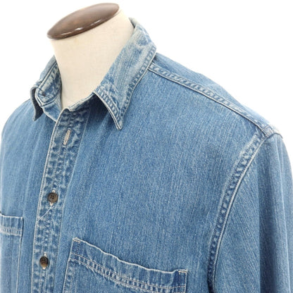 【中古】セブン バイ セブン SEVEN BY SEVEN コットン系 デニム レギュラーカラー カジュアルシャツ ブルー【 L位 】【 状態ランクC 】【 メンズ 】