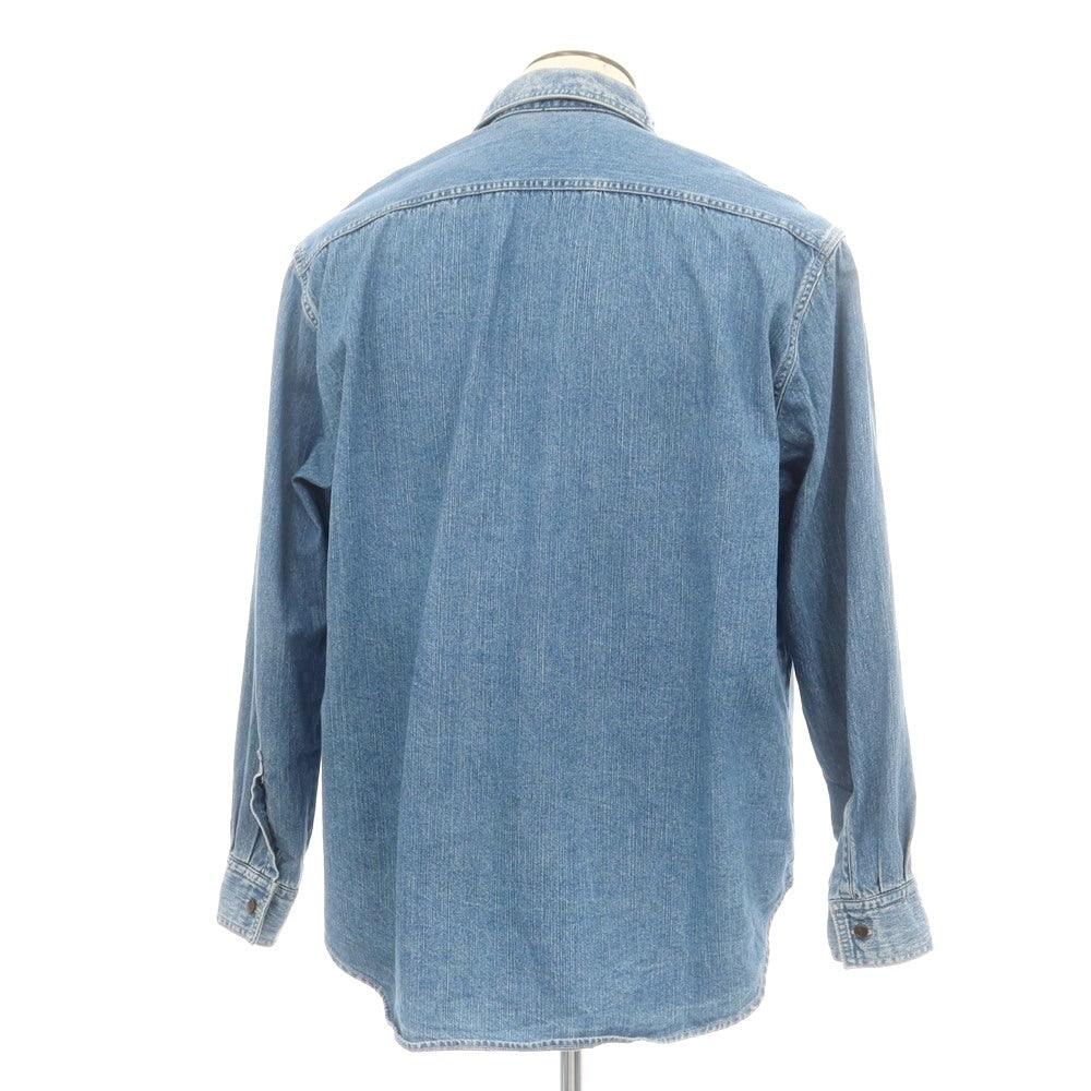 【中古】セブン バイ セブン SEVEN BY SEVEN コットン系 デニム レギュラーカラー カジュアルシャツ ブルー【 L位 】【 状態ランクC 】【 メンズ 】