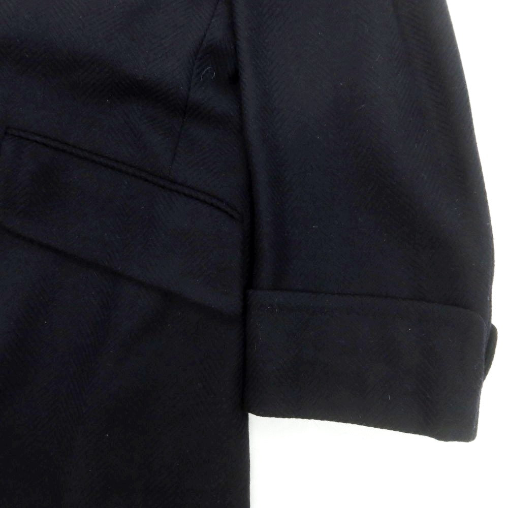 【中古】イザイア ISAIA Casentino ウールカシミヤ ポロコート ネイビー【 50 】【 状態ランクB 】【 メンズ 】