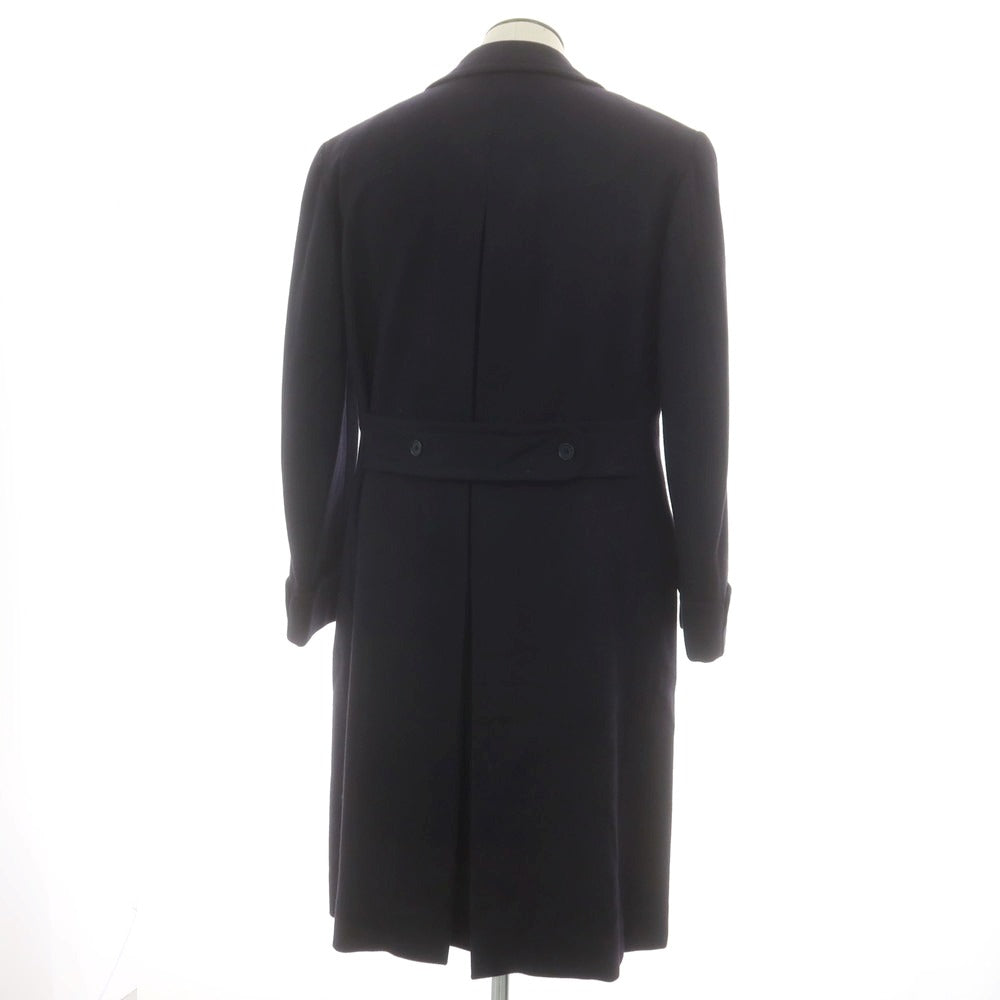 【中古】イザイア ISAIA Casentino ウールカシミヤ ポロコート ネイビー【 50 】【 状態ランクB 】【 メンズ 】