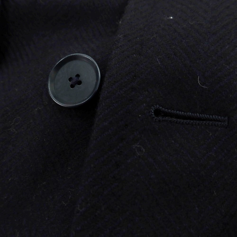 【中古】イザイア ISAIA Casentino ウールカシミヤ ポロコート ネイビー【 50 】【 状態ランクB 】【 メンズ 】