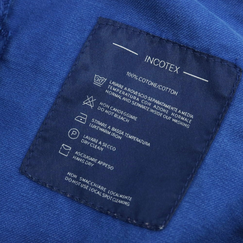 【中古】インコテックス INCOTEX コットン 5ポケットパンツ ブルー【 50 】【 状態ランクC 】【 メンズ 】