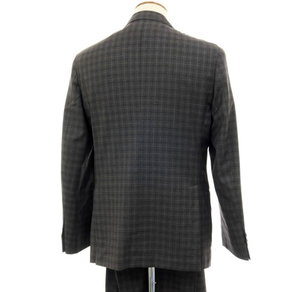 【中古】ボリオリ BOGLIOLI ウール チェック 3つボタンスーツ グレー【サイズ48】【 状態ランクC 】【 メンズ 】