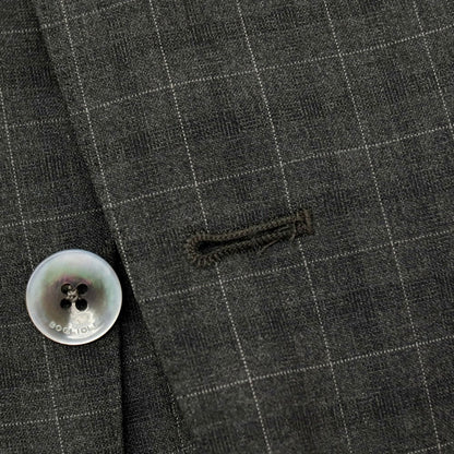 【中古】ボリオリ BOGLIOLI ウール チェック 3つボタンスーツ グレー【サイズ48】【 状態ランクC 】【 メンズ 】