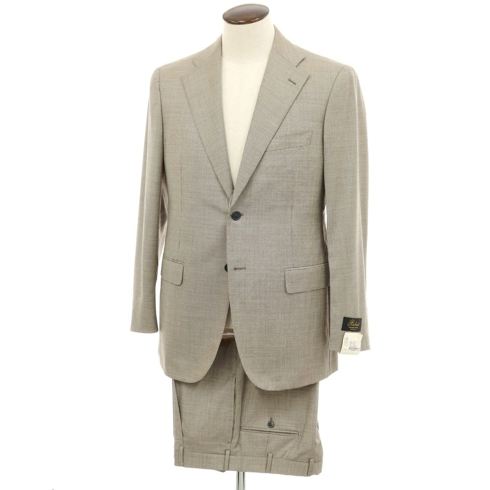 【中古】ベルベスト Belvest ESTNATION別注 ウール チェック 2つボタンスーツ ベージュxブラウン【サイズ50】【 状態ランクA 】【 メンズ 】