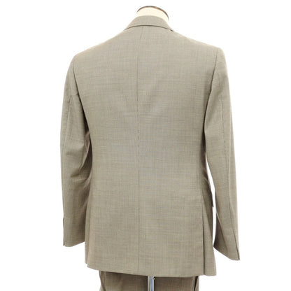 【中古】ベルベスト Belvest ESTNATION別注 ウール チェック 2つボタンスーツ ベージュxブラウン【サイズ50】【 状態ランクA 】【 メンズ 】