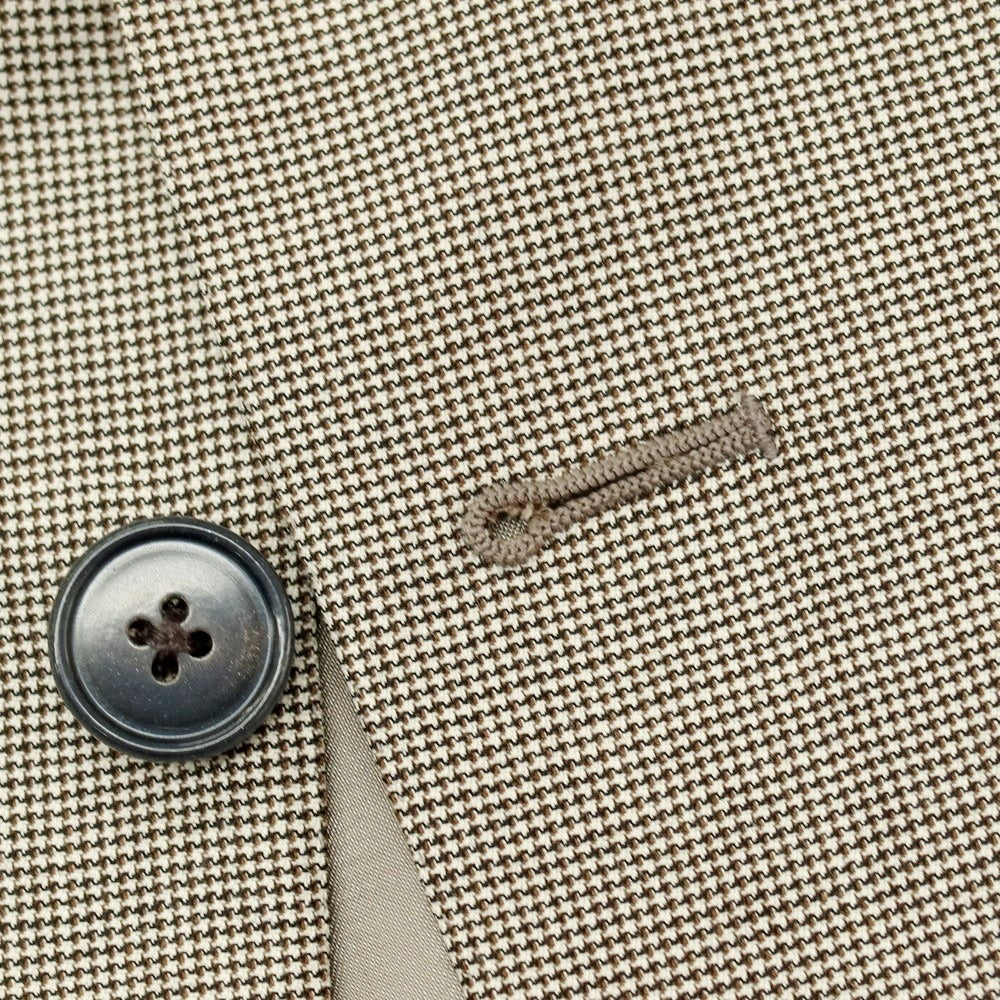 【中古】ベルベスト Belvest ESTNATION別注 ウール チェック 2つボタンスーツ ベージュxブラウン【サイズ50】【 状態ランクA 】【 メンズ 】