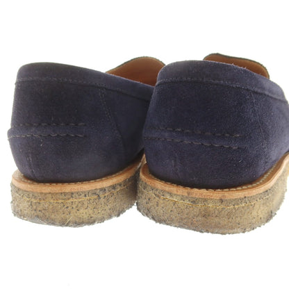 【中古】トラディショナルウェザーウェア Traditional Weatherwear SANDERS製 スエード コインローファー ネイビー【 8 1/2 】【 状態ランクB 】【 メンズ 】