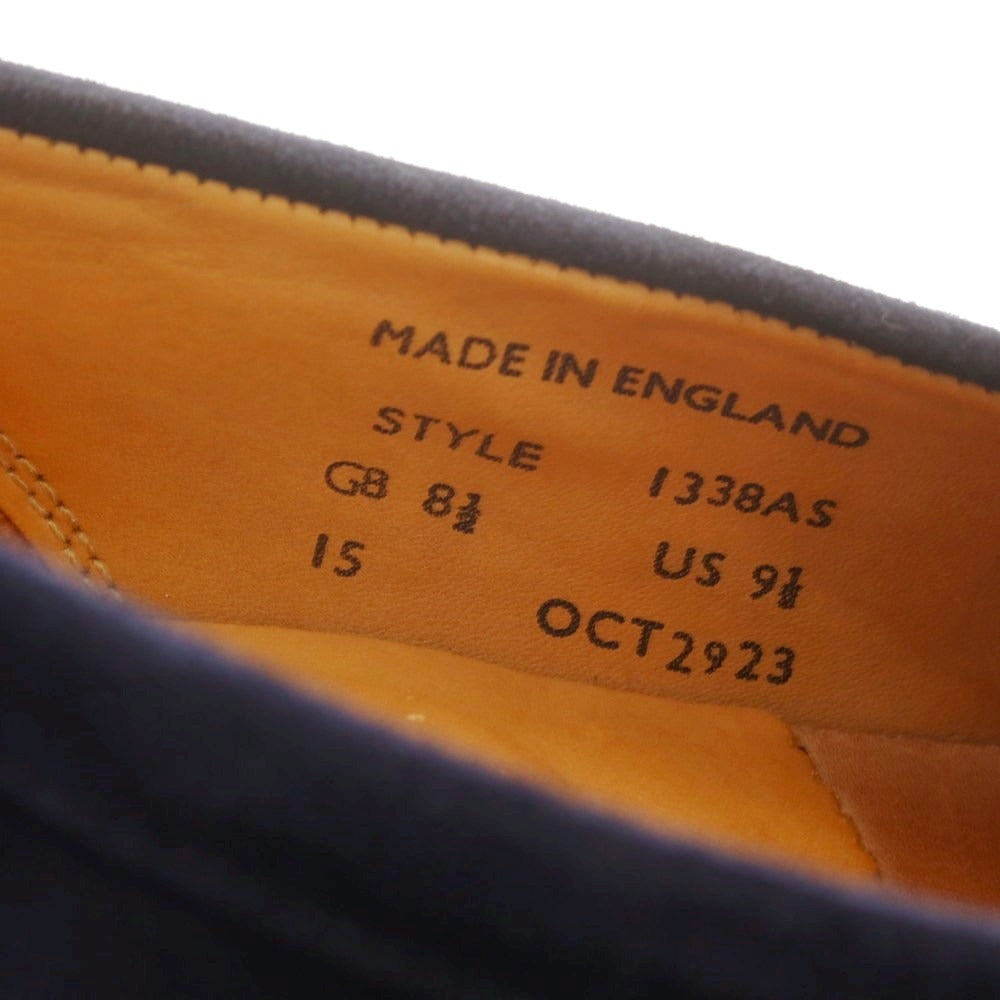 【中古】トラディショナルウェザーウェア Traditional Weatherwear SANDERS製 スエード コインローファー ネイビー【 8 1/2 】【 状態ランクB 】【 メンズ 】