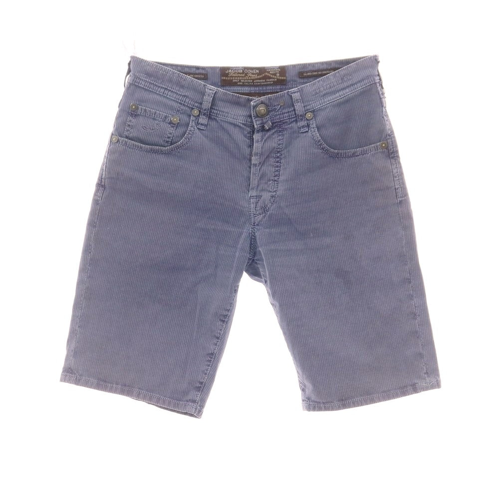 【中古】ヤコブコーエン JACOB COHEN J633 ストレッチ コットンポリエステル ストライプ ショートパンツ パープル【 31 】【 状態ランクC 】【 メンズ 】
