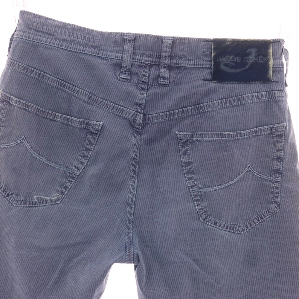 【中古】ヤコブコーエン JACOB COHEN J633 ストレッチ コットンポリエステル ストライプ ショートパンツ パープル【 31 】【 状態ランクC 】【 メンズ 】