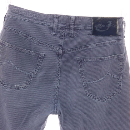 【中古】ヤコブコーエン JACOB COHEN J633 ストレッチ コットンポリエステル ストライプ ショートパンツ パープル【 31 】【 状態ランクC 】【 メンズ 】