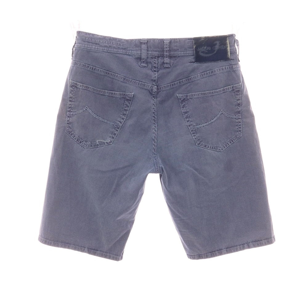 【中古】ヤコブコーエン JACOB COHEN J633 ストレッチ コットンポリエステル ストライプ ショートパンツ パープル【 31 】【 状態ランクC 】【 メンズ 】