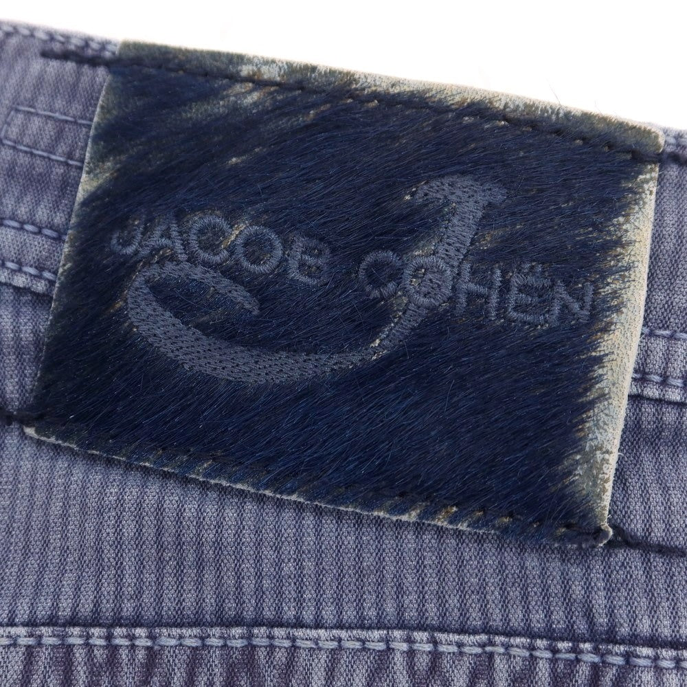 【中古】ヤコブコーエン JACOB COHEN J633 ストレッチ コットンポリエステル ストライプ ショートパンツ パープル【 31 】【 状態ランクC 】【 メンズ 】