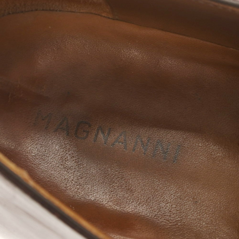 【中古】マグナーニ MAGNANNI ホールカット ドレスシューズ ブラウン【 40 】【 状態ランクD 】【 メンズ 】