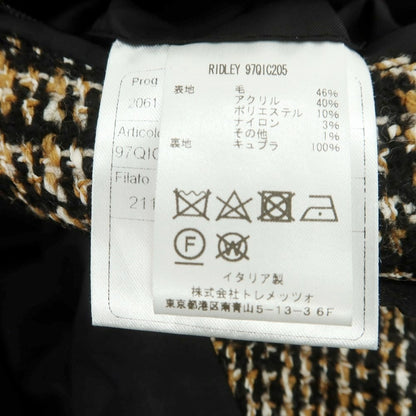 【中古】タリアトーレ TAGLIATORE ウールアクリル チェック ダブルブレストコート ベージュxブラック【 46 】【 状態ランクB 】【 メンズ 】