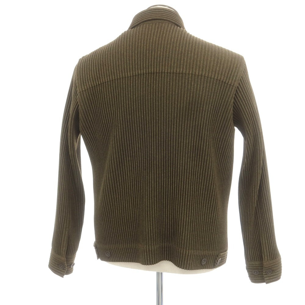 【中古】オム プリッセ イッセイミヤケ HOMME PLISSE ISSEY MIYAKE 2025年春夏 プリーツ加工 トラッカージャケット オリーブ【 表記なし（Ｌ位） 】【 状態ランクA 】【 メンズ 】