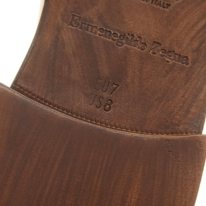 【中古】【未使用】エルメネジルドゼニア Ermenegildo Zegna ナポリクチュール ホールカット ドレスシューズ ライトブラウン【 7 】【 状態ランクS 】【 メンズ 】