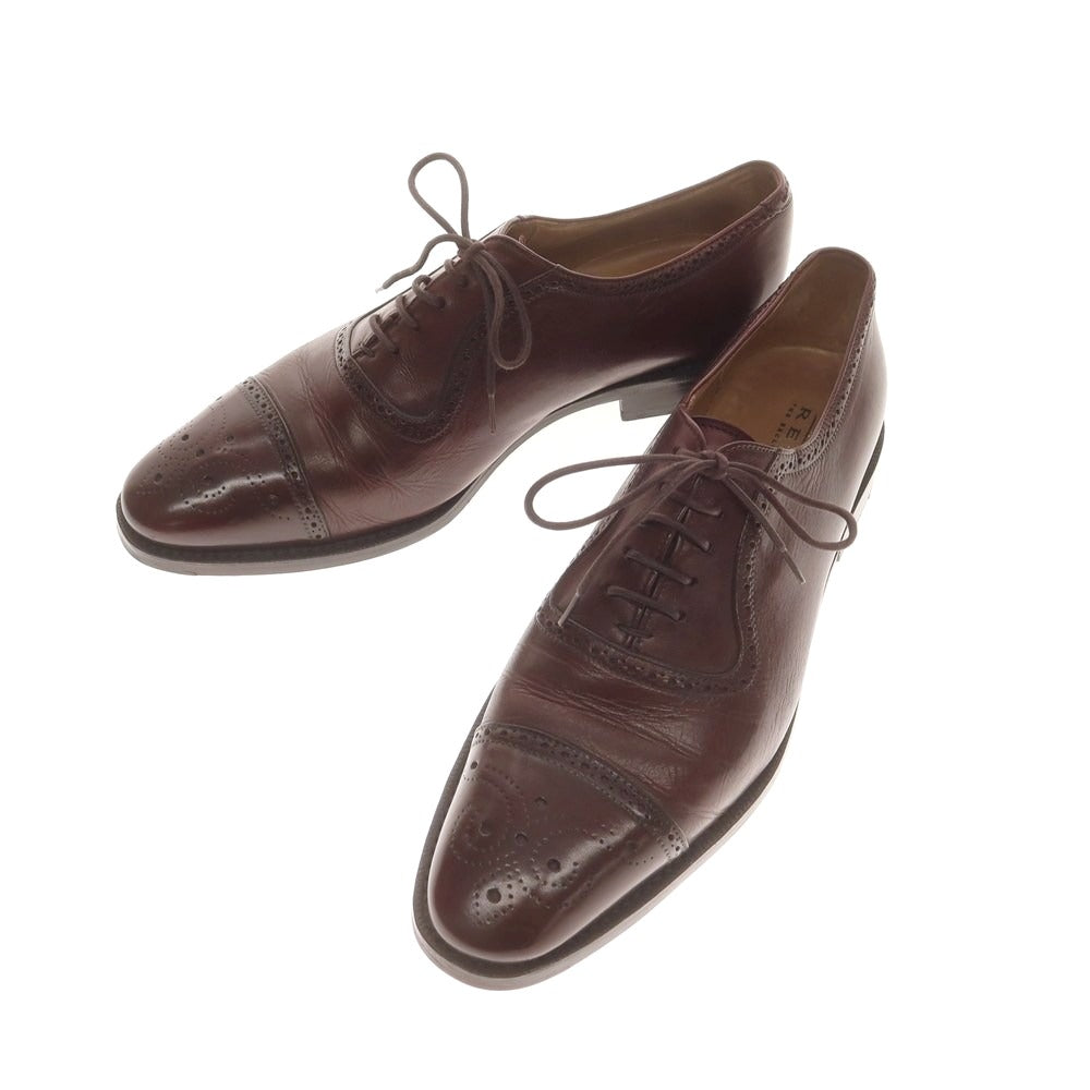 【中古】リゲイン REGAIN セミブローグ ドレスシューズ バーガンディ系【 6 1/2 】【 状態ランクB 】【 メンズ 】