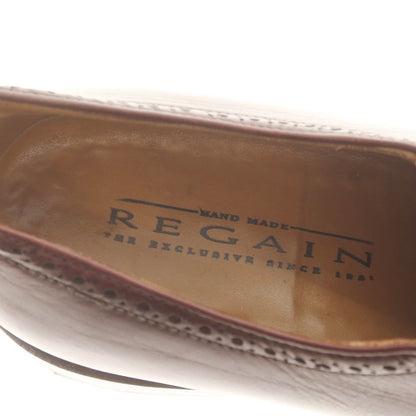 【中古】リゲイン REGAIN セミブローグ ドレスシューズ バーガンディ系【 6 1/2 】【 状態ランクB 】【 メンズ 】