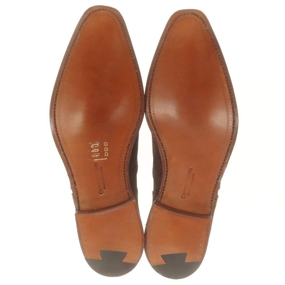 【中古】【未使用】クロケットアンドジョーンズ CROCKETT&amp;JONES DRUMMOND スエード ウイングチップ ドレスシューズ ブラウン【 7E 】【 状態ランクS 】【 メンズ 】