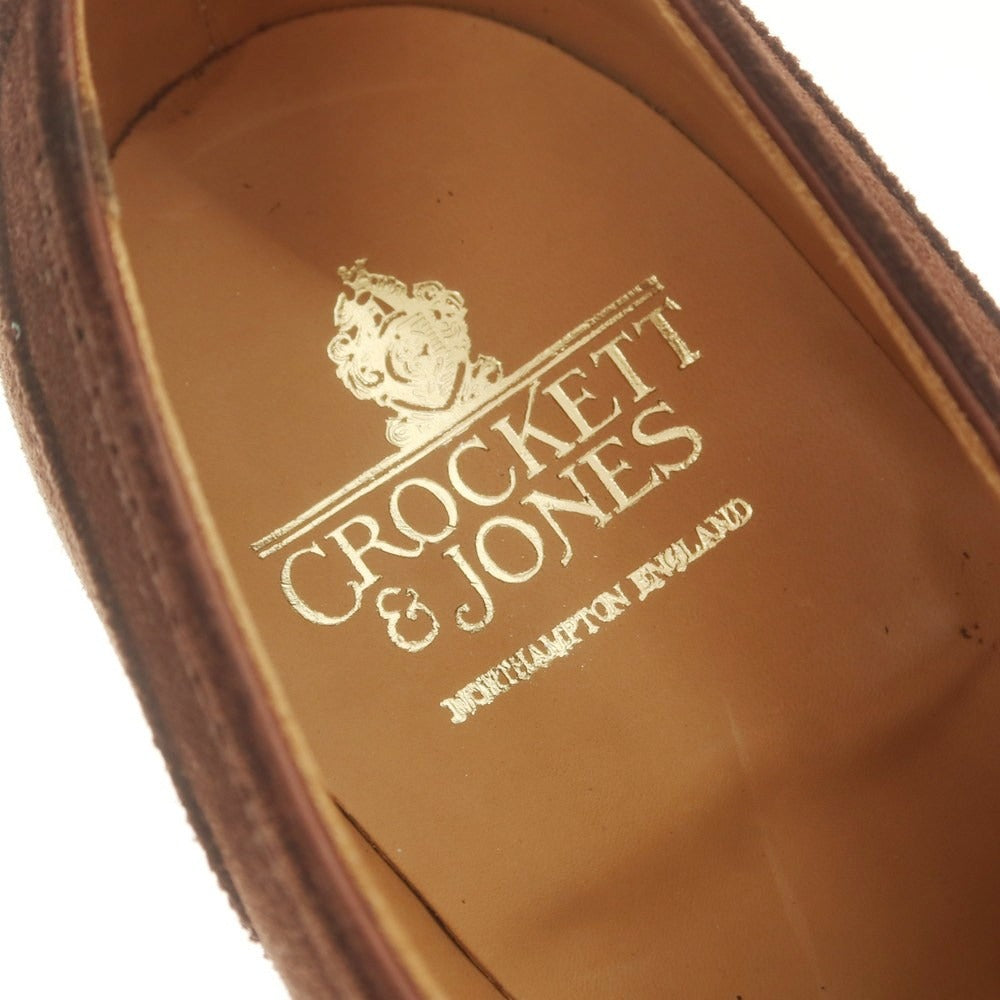 【中古】【未使用】クロケットアンドジョーンズ CROCKETT&amp;JONES DRUMMOND スエード ウイングチップ ドレスシューズ ブラウン【 7E 】【 状態ランクS 】【 メンズ 】