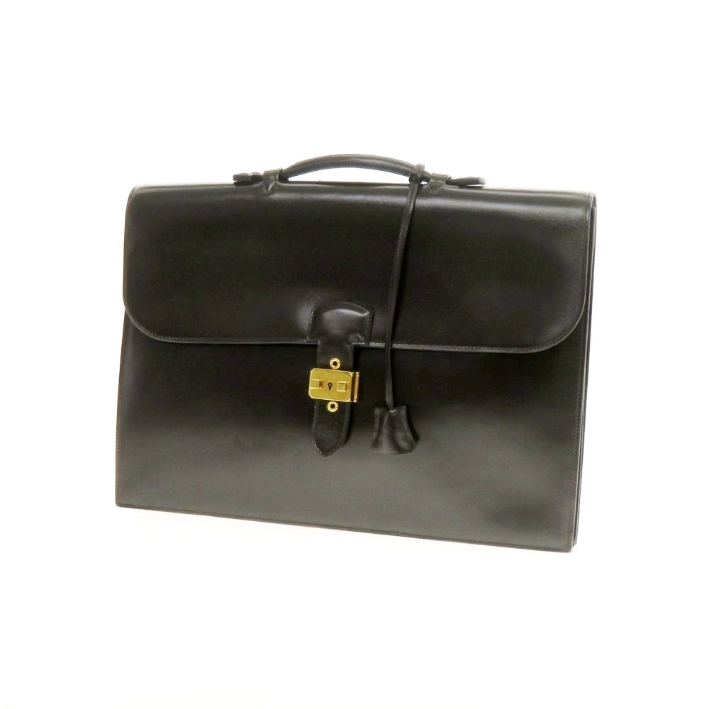 【中古】チェレリーニ CELLERINI レザー 2層 ブリーフケース ダークブラウン【 状態ランクA 】【 メンズ 】