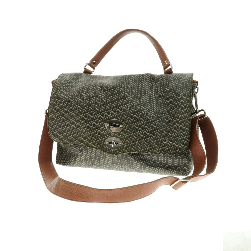 【中古】ザネラート ZANELLATO POSTINA M+ ブランディン ポスティーナ ショルダーバッグ ダークグレー【 状態ランクC 】【 メンズ 】