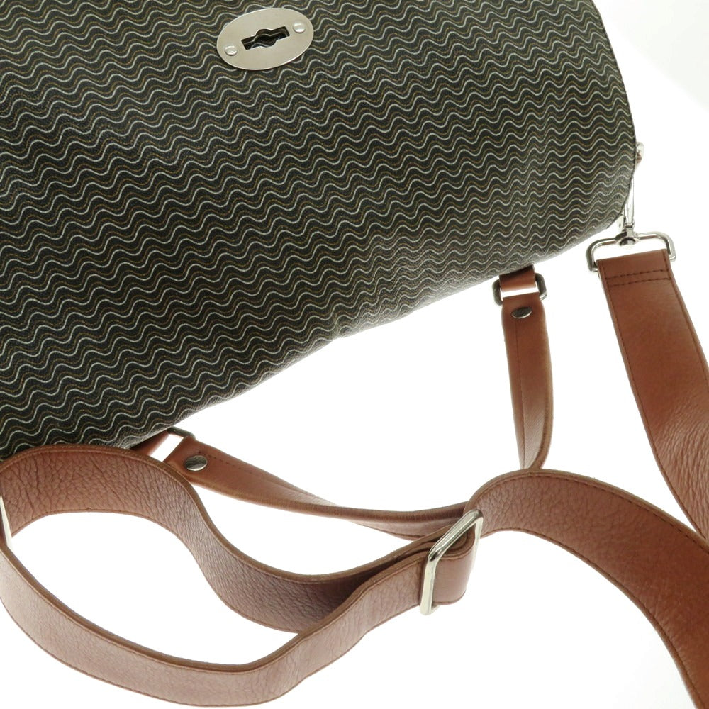 【中古】ザネラート ZANELLATO POSTINA M+ ブランディン ポスティーナ ショルダーバッグ ダークグレー【 状態ランクC 】【 メンズ 】