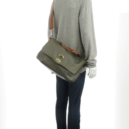 【中古】ザネラート ZANELLATO POSTINA M+ ブランディン ポスティーナ ショルダーバッグ ダークグレー【 状態ランクC 】【 メンズ 】