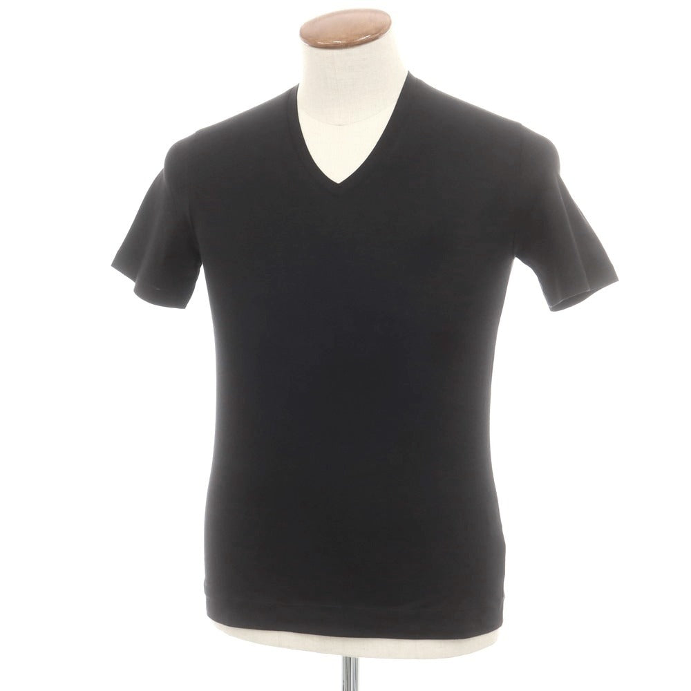 【新品】クルチアーニ CRUCIANI ストレッチコットン 半袖Ｔシャツ ブラック【 46 】【 状態ランクN 】【 メンズ 】