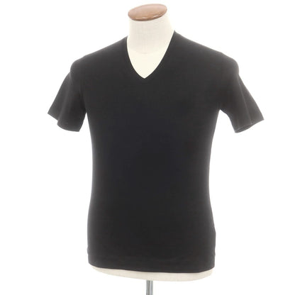 【新品】クルチアーニ CRUCIANI ストレッチコットン 半袖Ｔシャツ ブラック【 46 】【 状態ランクN 】【 メンズ 】