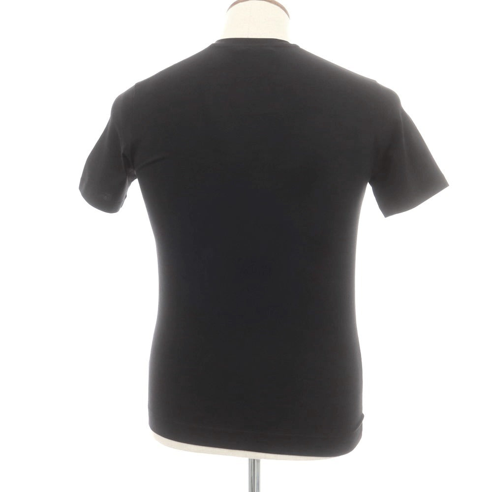 【新品】クルチアーニ CRUCIANI ストレッチコットン 半袖Ｔシャツ ブラック【 46 】【 状態ランクN 】【 メンズ 】