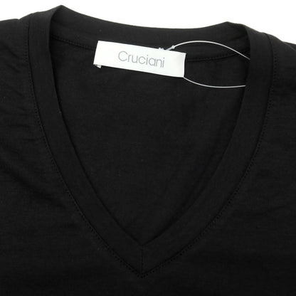 【新品】クルチアーニ CRUCIANI ストレッチコットン 半袖Ｔシャツ ブラック【 46 】【 状態ランクN 】【 メンズ 】