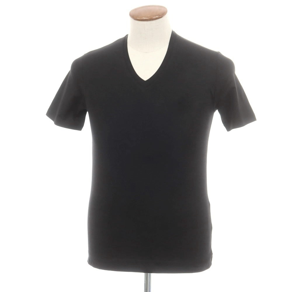 【新品】クルチアーニ CRUCIANI ストレッチコットン 半袖Ｔシャツ ブラック【 サイズ48 】【 状態ランクN 】【 メンズ 】 [DPD]