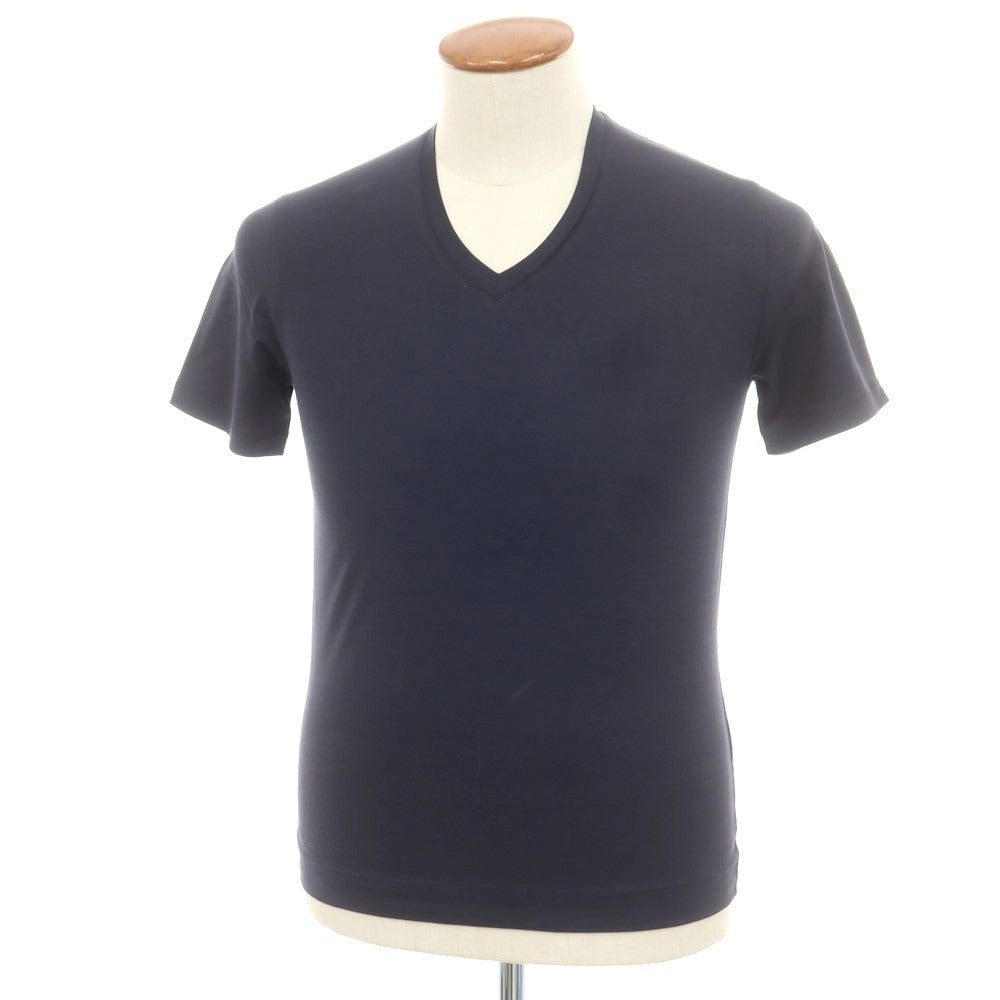 【新品】クルチアーニ CRUCIANI ストレッチコットン 半袖Ｔシャツ ネイビー【 46 】【 状態ランクN 】【 メンズ 】